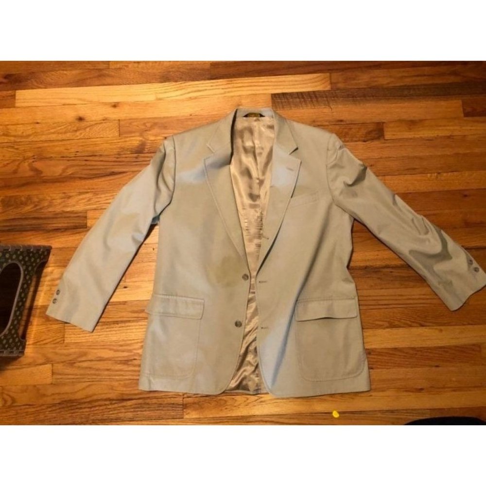BROOKS BROTHERS Mens Tan Blazer Sport Coat